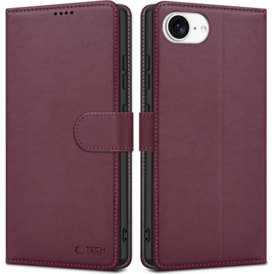 Tech-Protect Wallet Book Case Iphone 16E Mulberry - (TPWALIP16EM)