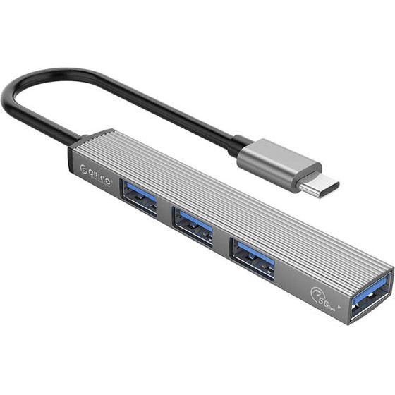 Orico USB-C To Usb 3.0 + 3x Usb 2.0 Hub Adapter (gray) - (AH-13-GY-EP-IP)