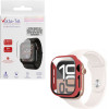 Volte-Tel Tempered Glass Apple Watch 10 46mm 1.96'' 9H 0.30mm Pc Edge Cover With Key 3D Full Glue Full Cover BURGUNDY - (5205308377785)