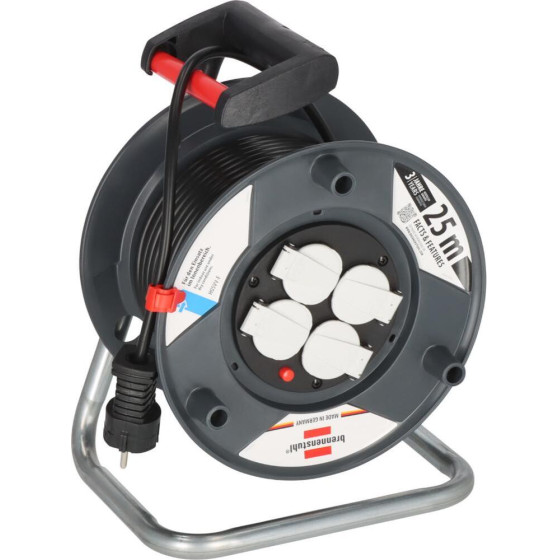 Brennenstuhl Garant E ���������� 4 ������ �� ������� 25m/ H05VV-F/ 3G1,5 Black - (1215056)