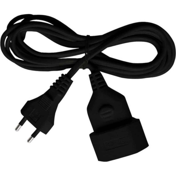 Brennenstuhl Plastic Extension Cable 5m Black H03VVH2-F 2x0,75 - (1161800)