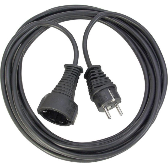 Brennenstuhl Quality Plastic Extension Cable 10m Black H05VV-F 3G1,5 - (1165460)