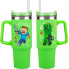Paladone: Minecraft - Green 900ml Multiway Travel Cup Straw (PP14600MCF)