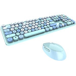 MOFII Wireless Keyboard + Mouse Set Sweet 2.4G (blue) - (SMK-623387AG Blue)
