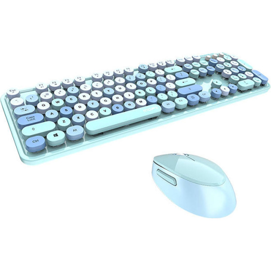 MOFII Wireless Keyboard + Mouse Set Sweet 2.4G (blue) - (SMK-623387AG Blue)