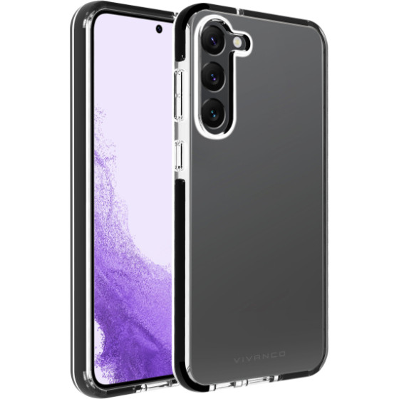 Vivanco Rock Solid Cover Case Samsung S23 Transparent Black Backcover - (63529)