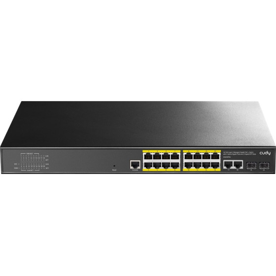 Cudy Switch GS2018PS2 16-Gbe Poe L2 Managed With 2-Gbe And 2-Sfp - (GS2018PS2-200W) - (6971690790394)