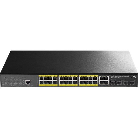 Cudy Switch GS2028PS4 24-Gbe Poe L2 Managed With 4 Gigabit Combo Ports - (GS2028PS4-400W) - (6971690793036)