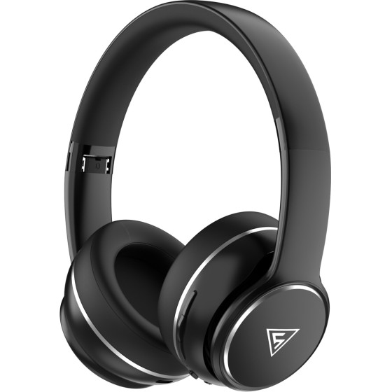DOQAUS Headphones Design 3, �������� & ���������, �40mm, 600mAh, ����� - (DESIGN3-BK)