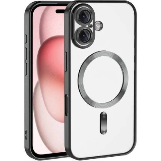 Is Tpu Mag Electro Iphone 16E Trans Black Backcover - (MAGETPUIP16E)