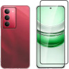 Vivid Set Gelly Case + Full Face Tempered Glass Realme 14X 5G Black - (VIGELLY450GLASSBK)