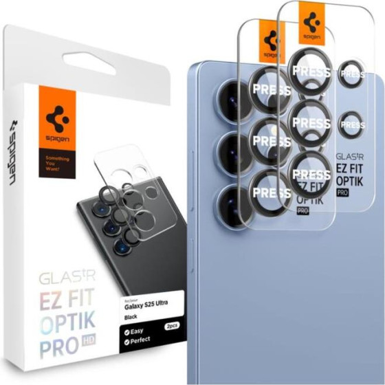 Spigen ������������� ������� ������� Optik.Tr EZ-Fit ��� ������� ������� Samsung S938B Galaxy S25 Ultra 5G ����� (2 ���.) - (8809971239158)