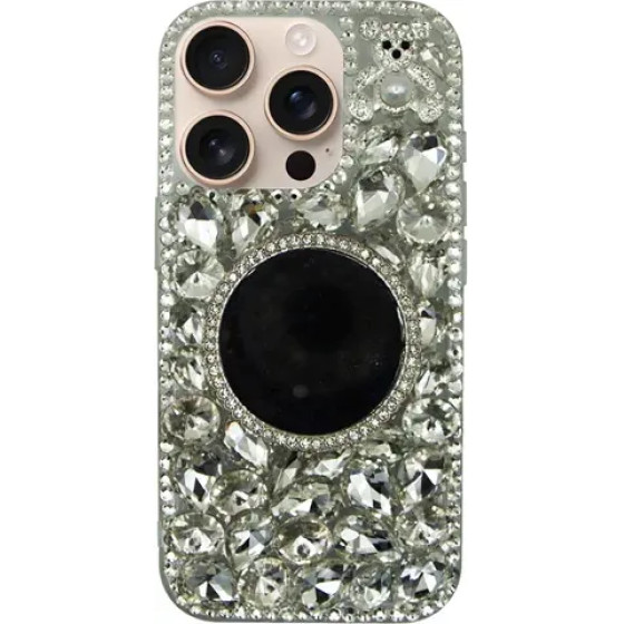Vivid Diamond Case With Mirror Apple Iphone 16 Pro Silver - (CS-FSHN-1-2409001)