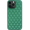 Vivid Diamond Shape Pu Leather Case Apple Iphone 13 Pro Green - (CS-Sp Case 2-2403004)