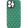 Vivid Diamond Shape Pu Leather Case Apple Iphone 13 Pro Green - (CS-Sp Case 2-2403004)