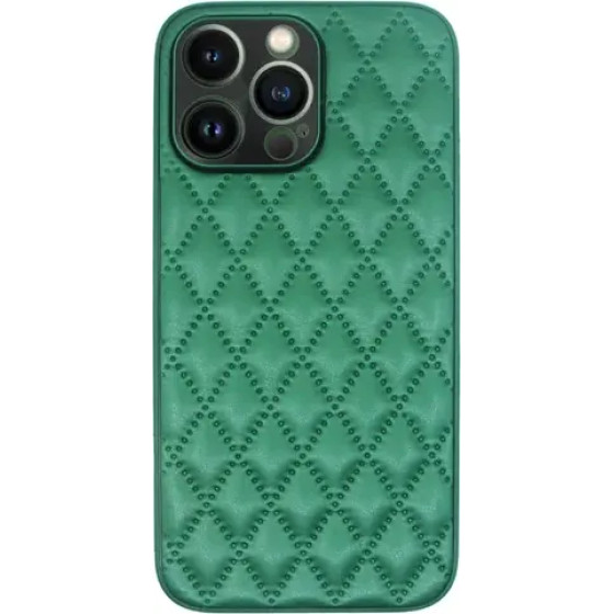 Vivid Diamond Shape Pu Leather Case Apple Iphone 13 Pro Green - (CS-Sp Case 2-2403004)