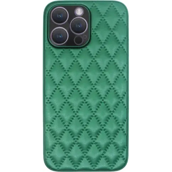 Vivid Diamond Shape Pu Leather Case Apple Iphone 14 Pro Green - (CS-Sp Case 2-2403007)