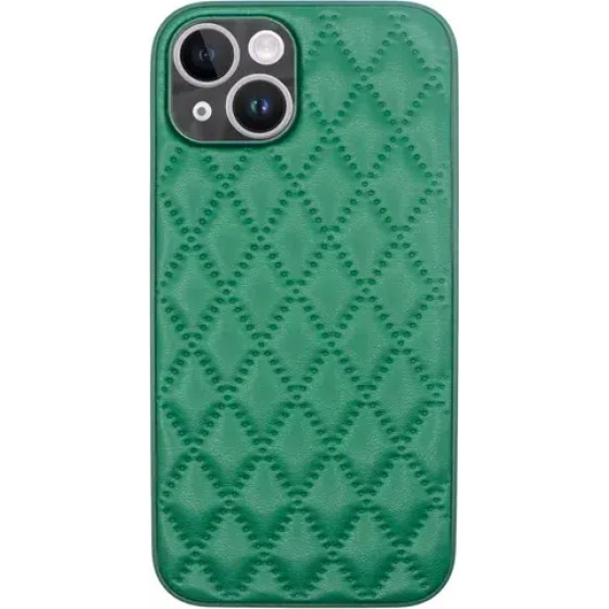 Vivid Diamond Shape Pu Leather Case Apple Iphone 15 Green - (CS-Sp Case 2-2403009)