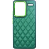 Vivid Diamond Shape Pu Leather Case Redmi Note 13 Pro+ 5G Green - (CS-Sp Case 3-2403001)