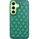 Vivid Diamond Shape Pu Leather Case Samsung Galaxy S24 Green - (CS-Sp Case 3-2403005)