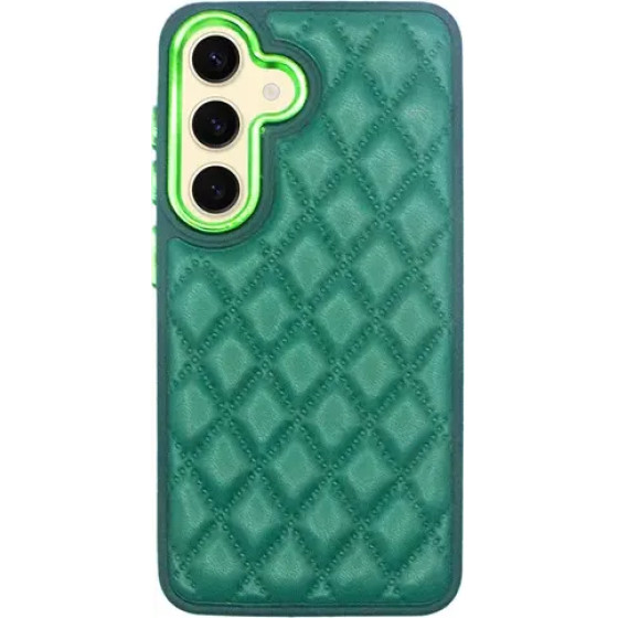 Vivid Diamond Shape Pu Leather Case Samsung Galaxy S24 Green - (CS-Sp Case 3-2403005)