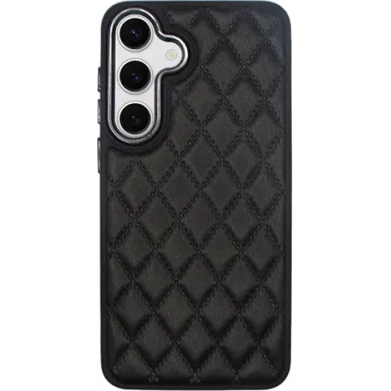 Vivid Diamond Shape Pu Leather Case Samsung Galaxy S24+ Black - (CS-Sp Case 4-2403002)