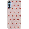 Vivid Heart Glitter Case Samsung Galaxy A15 4G/5G Clear/Red - (CS-Offc Case 5-2403002)
