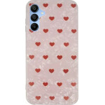 Vivid Heart Glitter Case Samsung Galaxy A15 4G/5G Clear/Red - (CS-Offc Case 5-2403002)