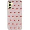 Vivid Heart Glitter Case Samsung Galaxy A55 5G Clear/Red - (CS-Offc Case 5-2403004)