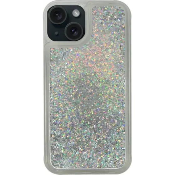 Vivid Liquid Glitter Case Apple Iphone 15 Silver - (CS-Fshn Glt 2-2403004)