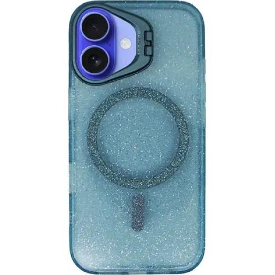 Vivid Magsafe Glitter Protective Case Apple Iphone 16 Blue - (CS-MGS-1-2409001)