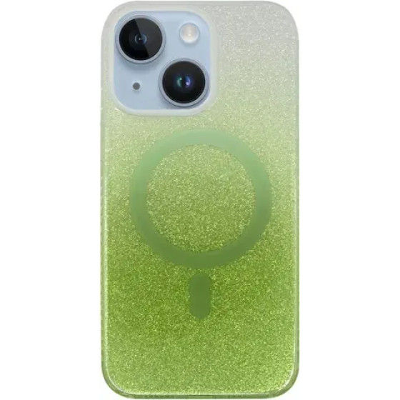 Vivid Magsafe Glitter Shine Case Apple Iphone 15 Plus Green - (CS-Fshn Glt 13-2403002)