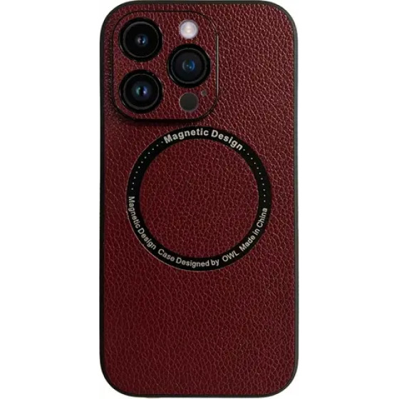 Vivid Magsafe Leather Case Apple Iphone 15 Pro Max Purple - (CS-Mgs ELG-2403012)