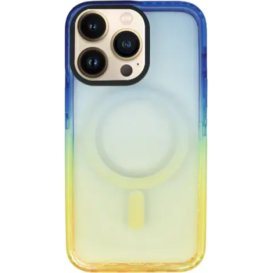 Vivid Magsafe Silicone Case Apple Iphone 13 Pro Blue/Orange - (CS-Mgs Tr 5-2403001)