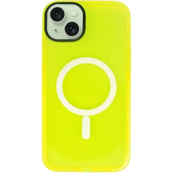 Vivid Magsafe Silicone Case Apple Iphone 15 Plus Yellow - (CS-Mgs Tr 3-2403006)
