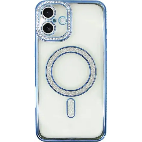 Vivid Magsafe Strass And Glitter Case Apple Iphone 16 Plus Transparent - (CS-Mgs TR- 2409004)