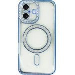Vivid Magsafe Strass And Glitter Case Apple Iphone 16 Transparent - (CS-Mgs TR- 2409001)