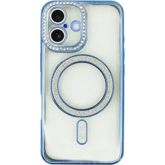 Vivid Magsafe Strass And Glitter Case Apple Iphone 16 Transparent - (CS-Mgs TR- 2409001)