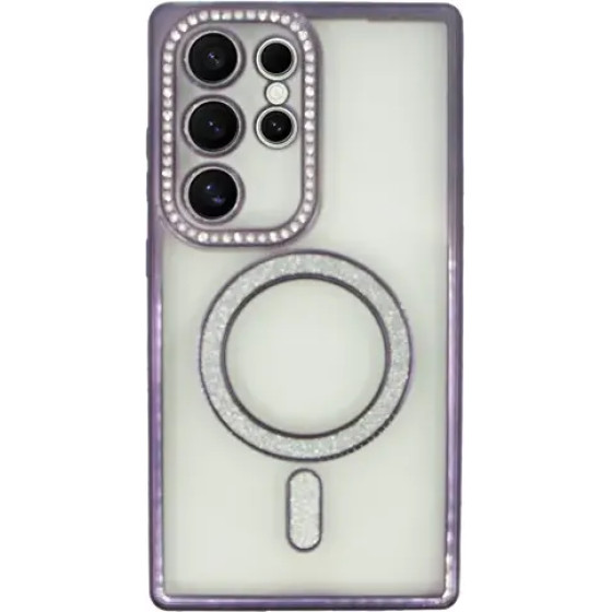 Vivid Magsafe Strass And Glitter Case Samsung Galaxy S24 Ultra Purple - (CS-Mgs Tr 1-2403011)