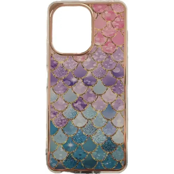 Vivid Mermaid Scale Silicone Case Redmi 13C Colorful - (CS-Fshn Blk 1-2403001)