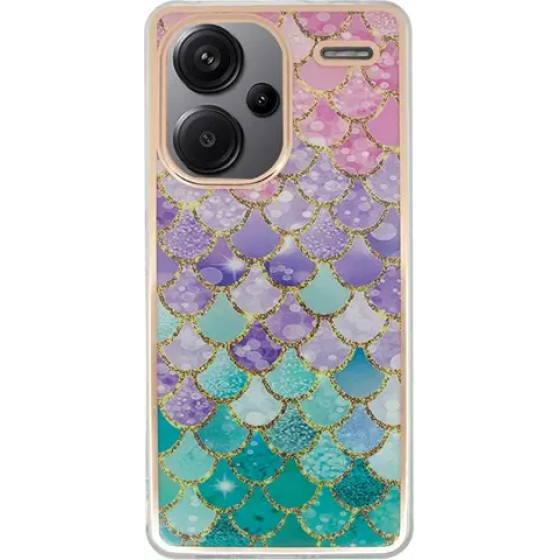 Vivid Mermaid Scale Silicone Case Redmi Note 13 Pro+ 5G Colorful - (CS-Fshn Blk 1-2403005)