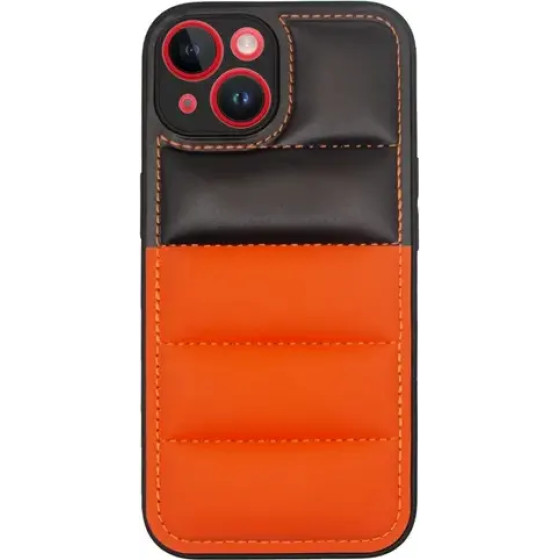 Vivid Puffer Back Cover Apple Iphone 15 Orange/Black - (CS-Nf Case-2403001)