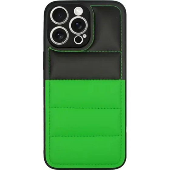 Vivid Puffer Back Cover Apple Iphone 15 Pro Max Green/Black - (CS-Nf Case 1-2403003)