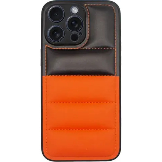 Vivid Puffer Back Cover Apple Iphone 15 Pro Max Orange/Black - (CS-Nf Case-2403003)