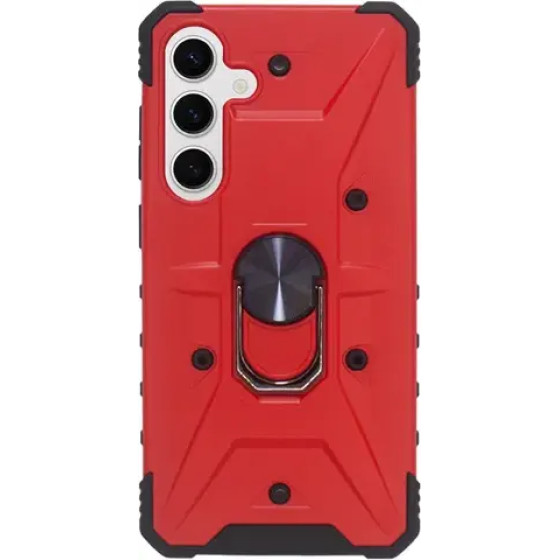 Vivid Ring Rugged Armor Case Samsung Galaxy S24 Red - (CS-CS-Rag Case 6-2403004)