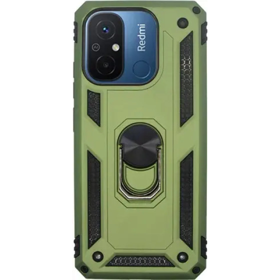Vivid Ring Rugged Armor Case Xiaomi Redmi 12C Green - (CS-Rag Case 3-2403011)