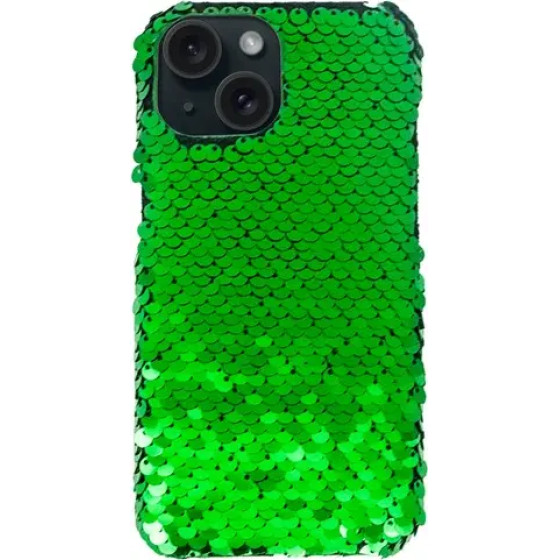 Vivid Sequin Case Apple Iphone 15 Green - (CS-Fshn Glt 10-2403001)