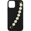 Vivid Silicone Case Pearl Chain Apple Iphone 15 Black - (CS-Sp Case 5-2403003)