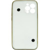 Vivid Silicone Case Pearl Chain Holder Apple Iphone 13 Pro White/Gold - (CS-Fshn HLD-2403003)