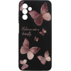 Vivid Silicone Case Samsung Galaxy A04s Butterfly Black/Pink - (CS-BTF-2403005)